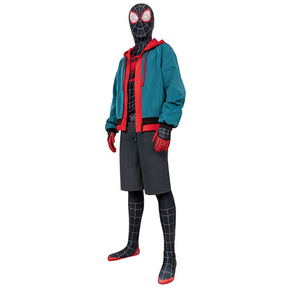 Spider-Man: Into the Spider-Verse Miles Morales Jumpsuit Cosplay Costume for Halloween