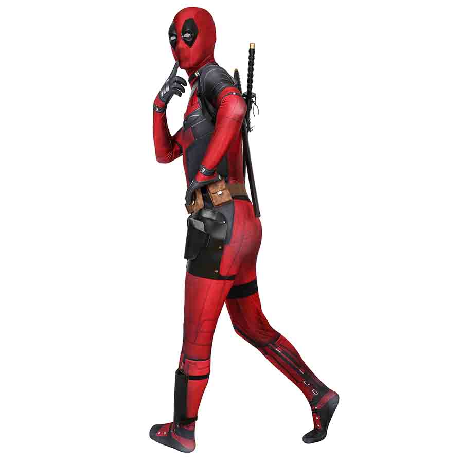 Deadpool Jumpsuit Cosplay Costume Full Set for Halloween