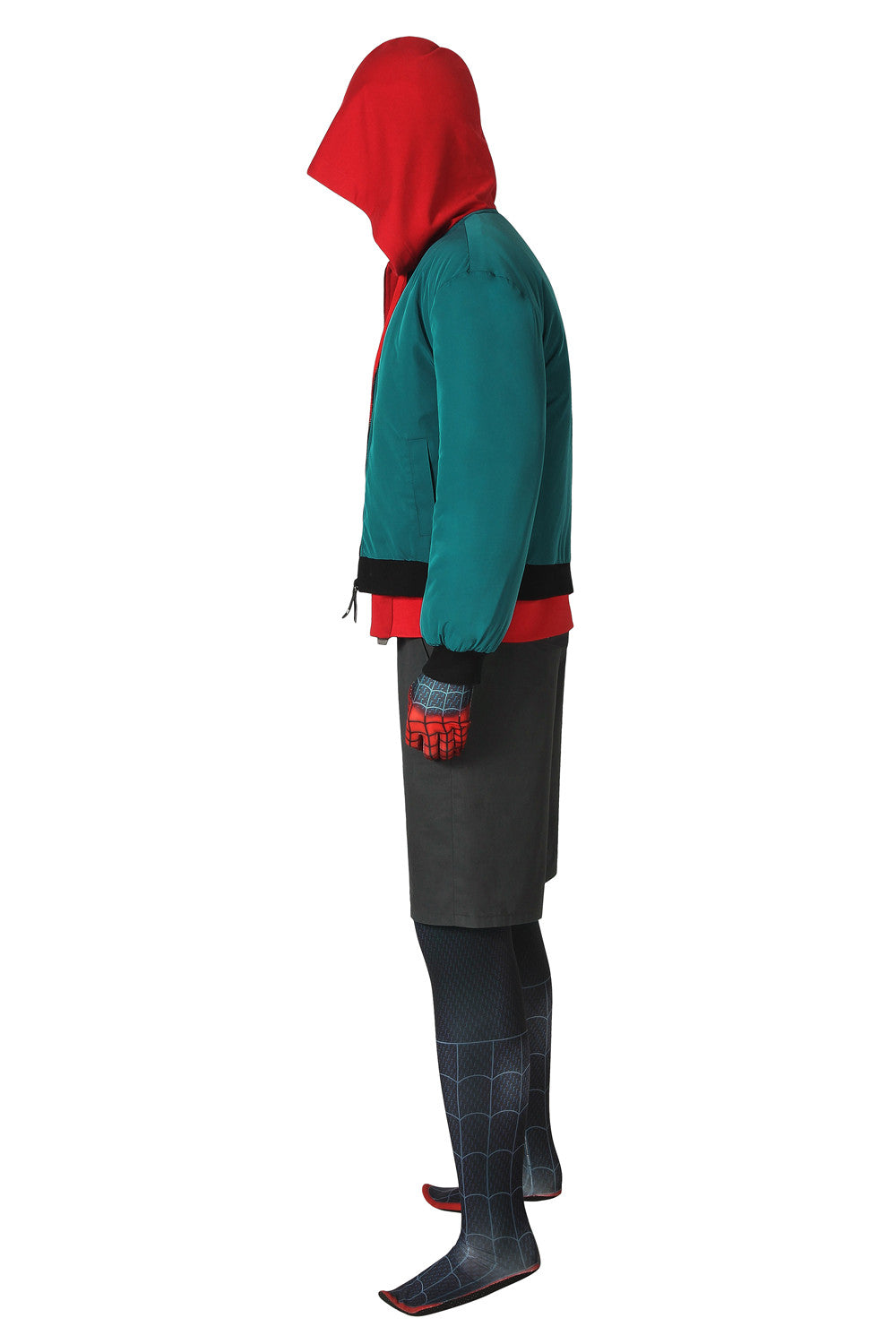 Spider-Man: Into the Spider-Verse Miles Morales Jumpsuit Cosplay Costume Outfit for Halloween