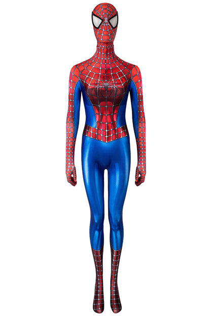 Spider-Man 2 Peter Parker Tobey Maguire Jumpsuit Cosplay Costume for Halloween