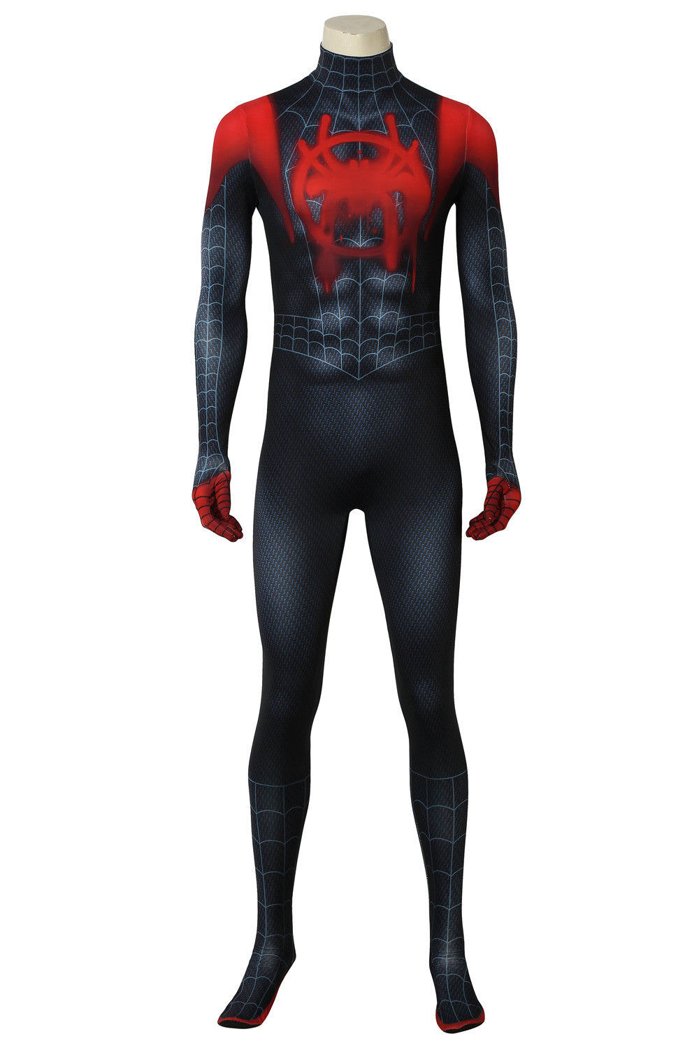 Spider-Man: Into the Spider-Verse Miles Morales Jumpsuit Cosplay Costume for Halloween