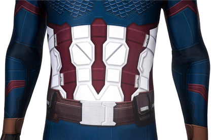 Avengers: Endgame Captain America Steve Rogers Jumpsuit Cosplay Costume for Halloween