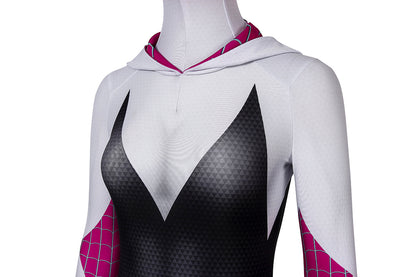 Spider-Man: Into the Spider-Verse Gwen Stacy Jumpsuit Cosplay Costume for Halloween