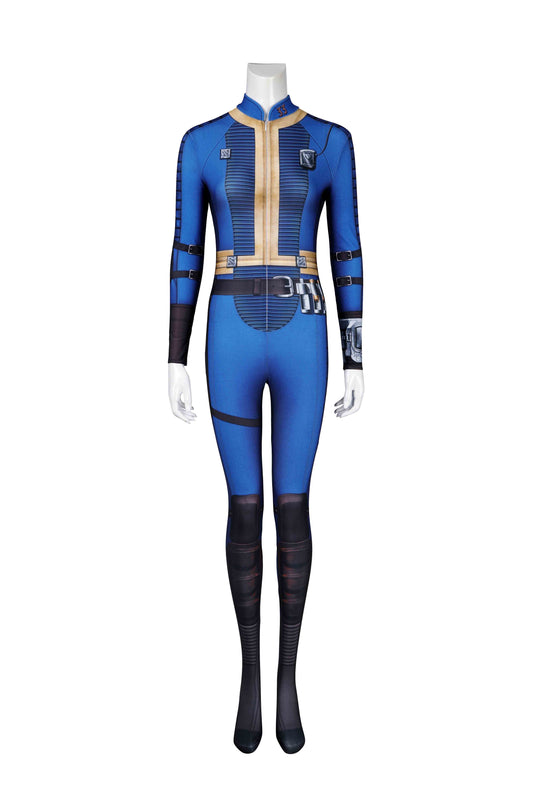 Fallout Season 1 Lucy MacLean Blue Jumpsuit Cosplay Costume for Halloween