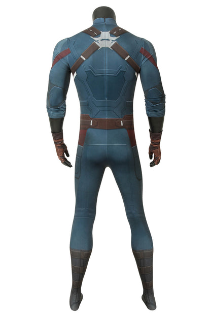 Avengers: Infinity War Captain America Steven Rogers Jumpsuit Cosplay Costume for Halloween