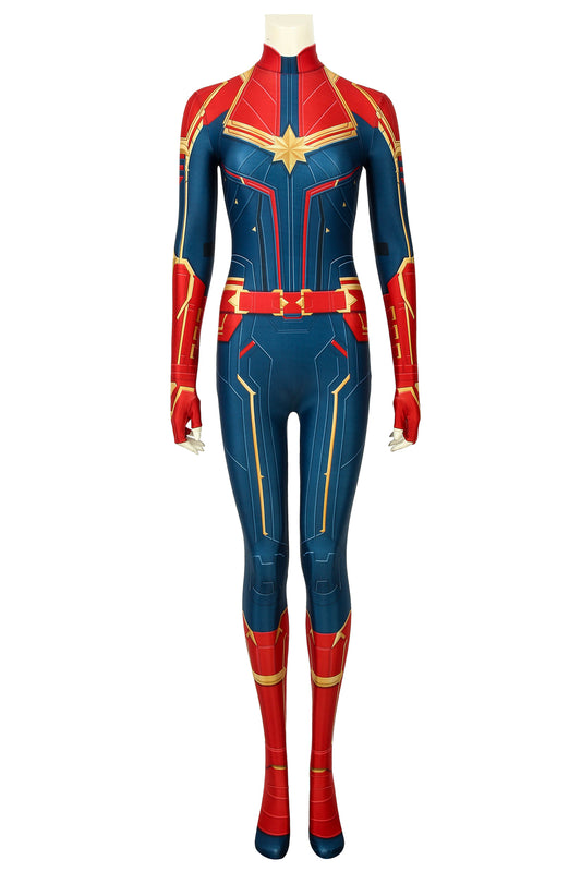 Captain Marvel Carol Danvers Jumpsuit Cosplay Costume for Halloween