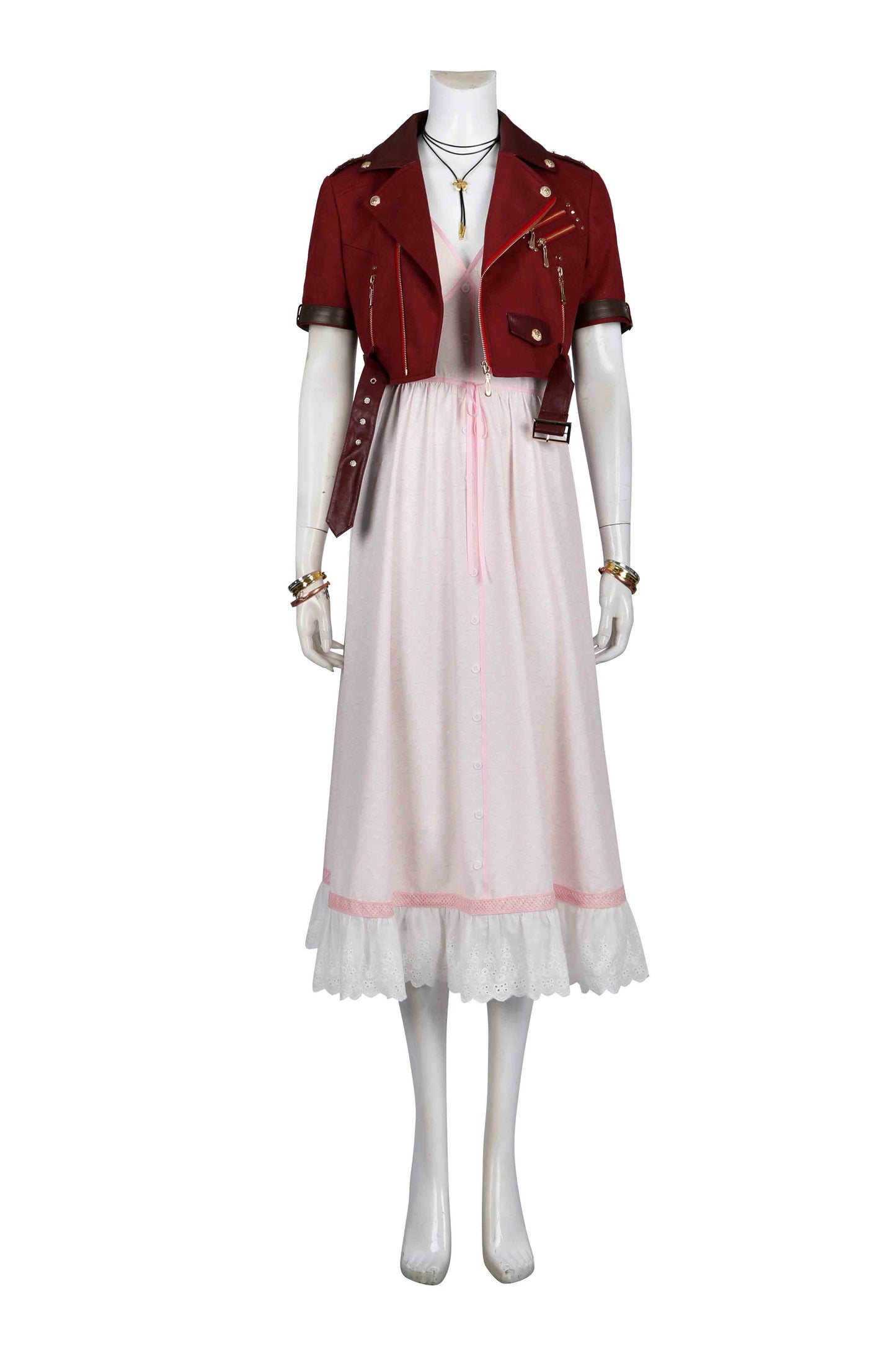 Final Fantasy VII Rebirth Aerith Gainsborough Cosplay Costume Suit for Halloween