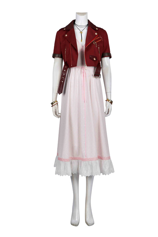 Final Fantasy VII Rebirth Aerith Gainsborough Cosplay Costume Suit for Halloween