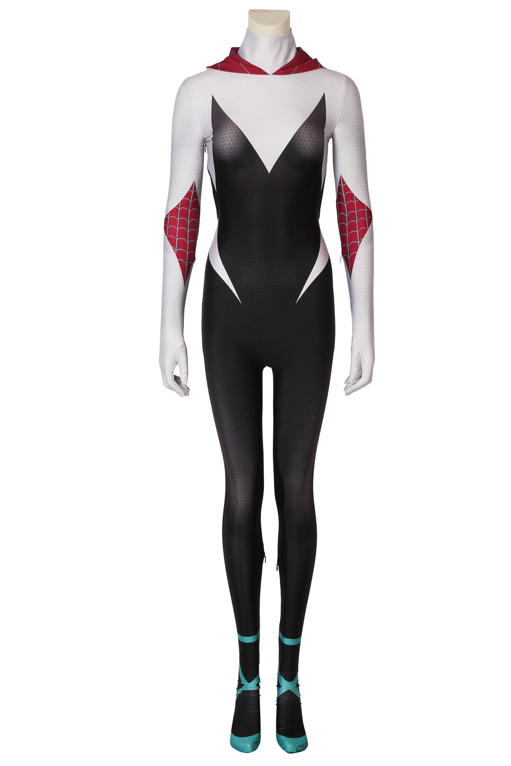 Spider-Man: Into the Spider-Verse Gwen Stacy Jumpsuit Cosplay Costume for Halloween