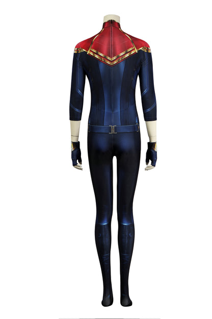 The Marvels Captain Marvel Carol Danvers Jumpsuit Cosplay Costume for Halloween