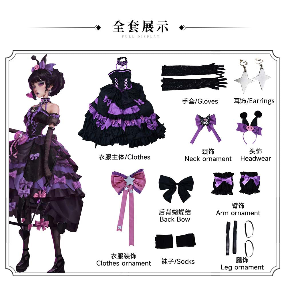 Identity V x Sanrio Mary Bloody Queen Cosplay Costume Full Set for Halloween