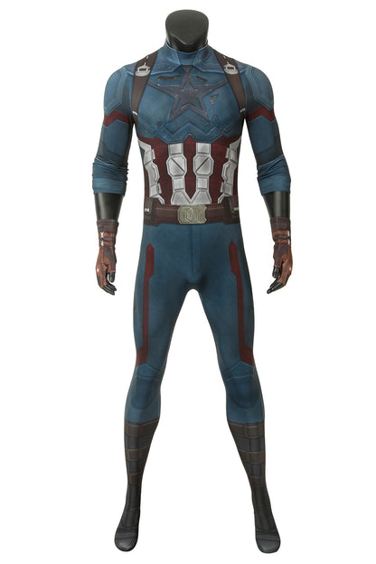 Avengers: Infinity War Captain America Steven Rogers Jumpsuit Cosplay Costume for Halloween