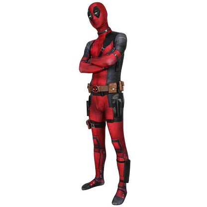 Deadpool Jumpsuit Cosplay Costume Full Set for Halloween