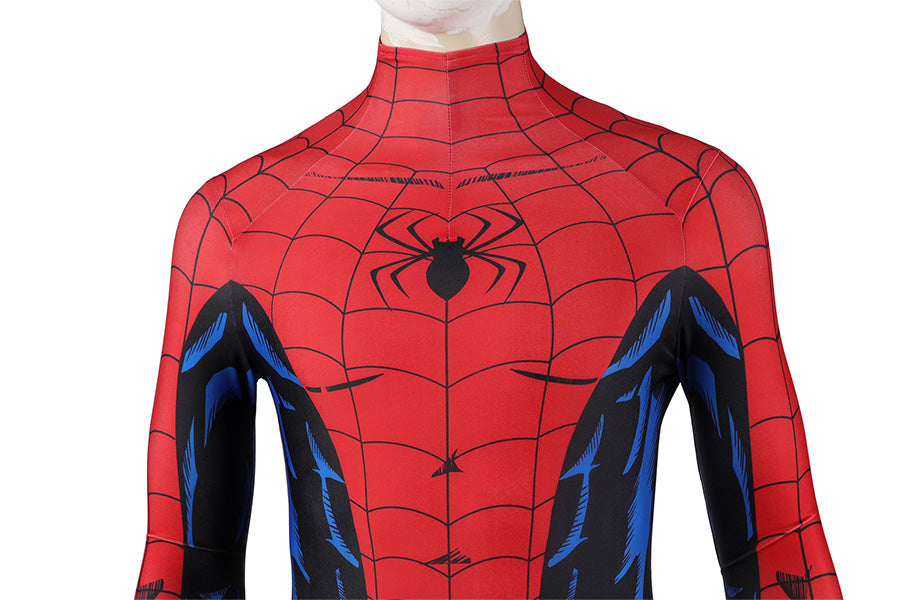 Spider-Man PS5 Vintage Comic Book Suit Jumpsuit Cosplay Costume for Halloween