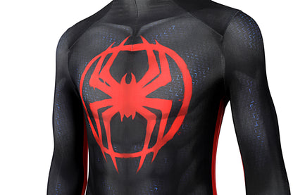 Spider-Man: Across the Spider-Verse Miles Morales Jumpsuit Cosplay Costume for Halloween