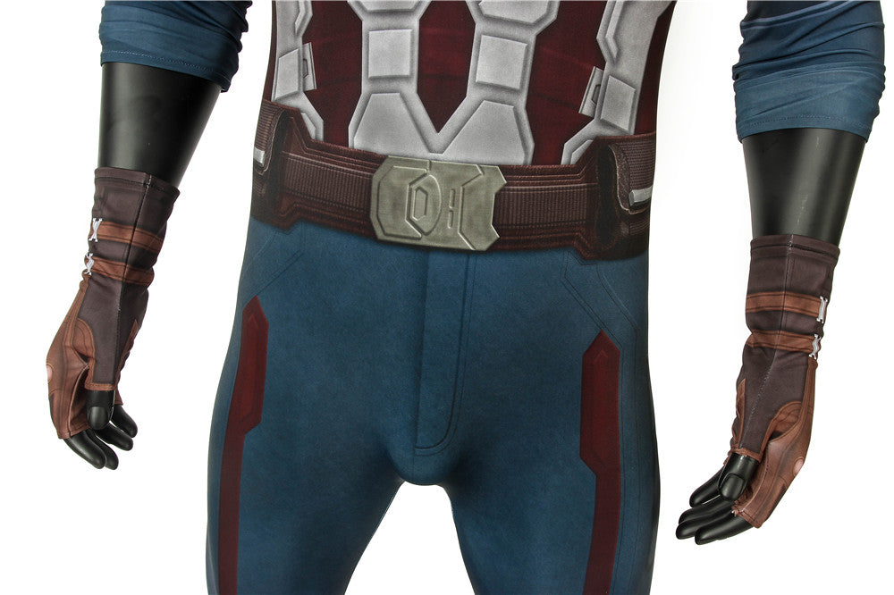 Avengers: Infinity War Captain America Steven Rogers Jumpsuit Cosplay Costume for Halloween