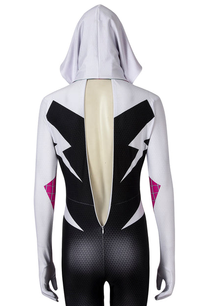 Spider-Man: Into the Spider-Verse Gwen Stacy Jumpsuit Cosplay Costume for Halloween