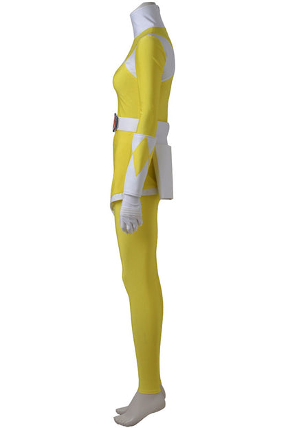 Mighty Morphin Power Rangers Yellow Ranger Trini Kwan Cosplay Costume Suit for Halloween