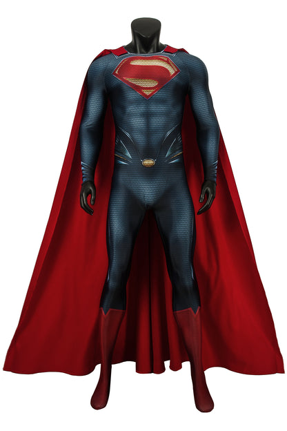 Man of Steel Superman Clark Kent Jumpsuit Cosplay Costume for Halloween