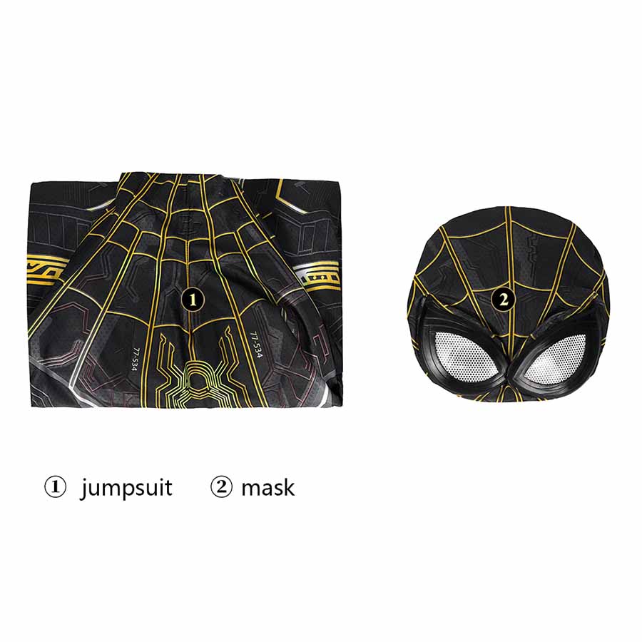 Spider-Man 3: No Way Home Peter Parker Jumpsuit Cosplay Costume for Halloween