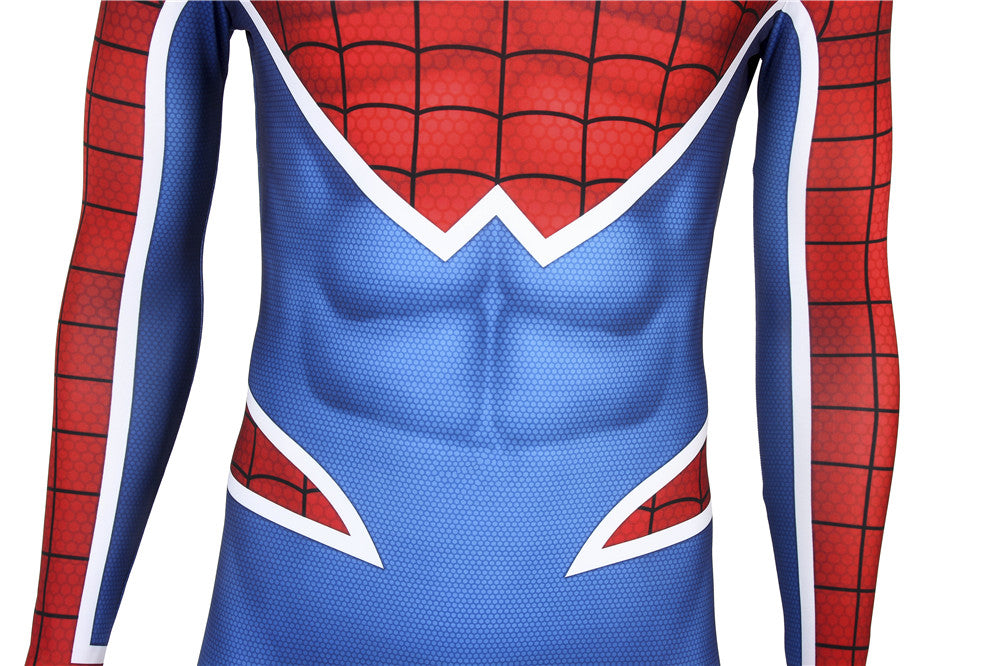 Spider-Man PS4 Spider-Punk Jumpsuit Cosplay Costume for Halloween