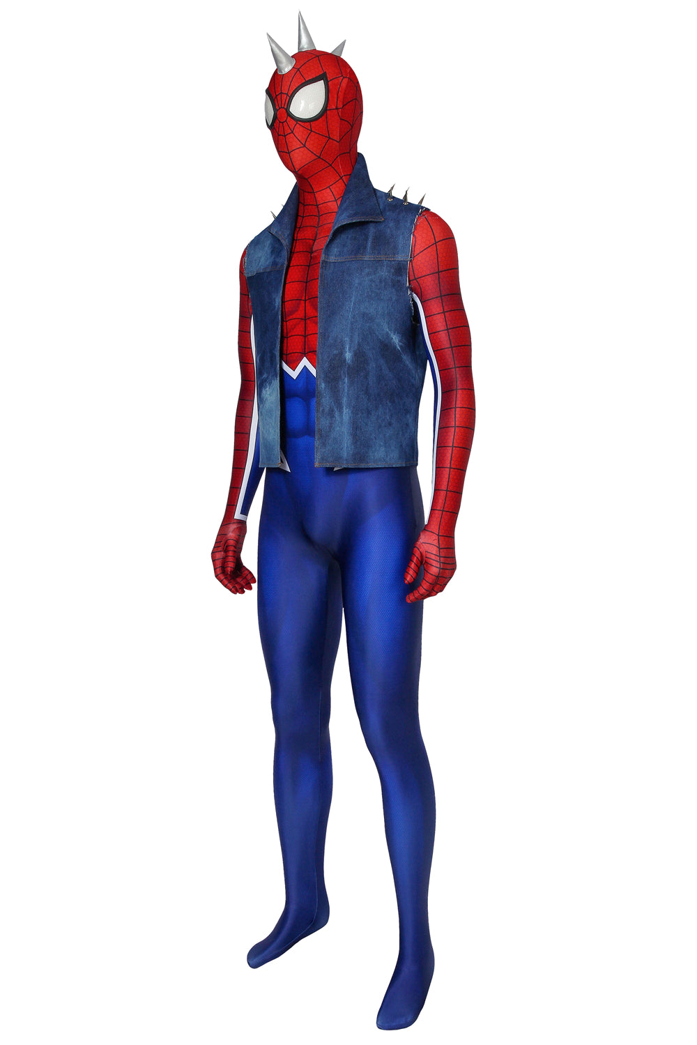 Spider-Man PS4 Spider-Punk Jumpsuit Cosplay Costume for Halloween