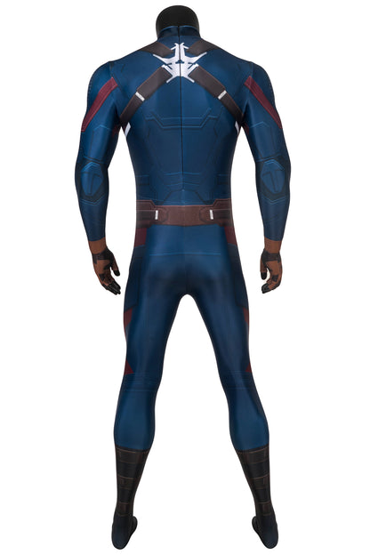 Avengers: Endgame Captain America Steve Rogers Jumpsuit Cosplay Costume for Halloween