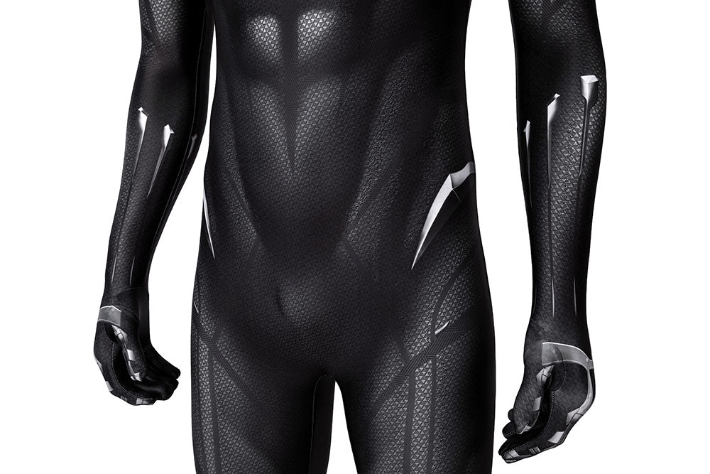 Black Panther T'Challa Jumpsuit Cosplay Costume for Halloween