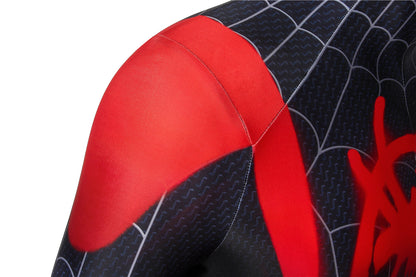 Spider-Man: Into the Spider-Verse Miles Morales Jumpsuit Cosplay Costume for Halloween