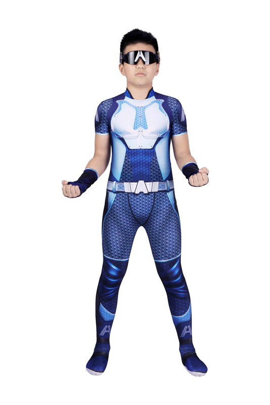 The Boys Season 3 A-Train Kid Jumpsuit Cosplay Costume Outfit for Halloween