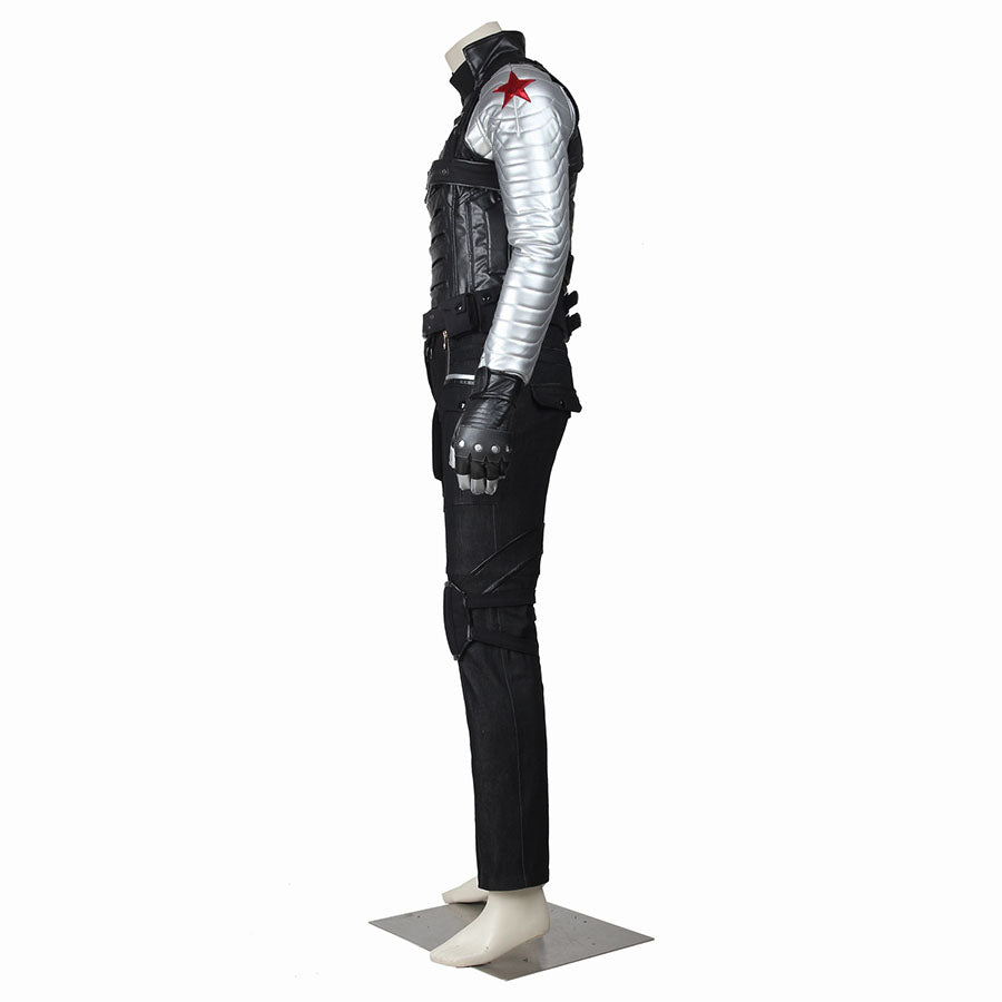 Captain America: The Winter Soldier Bucky Barnes Cosplay Costume Outfit for Halloween