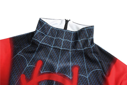 Spider-Man: Into the Spider-Verse Miles Morales Jumpsuit Cosplay Costume Outfit for Halloween