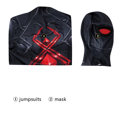 Marvel's Spider-Man Dark Suit Jumpsuit Cosplay Costume for Halloween