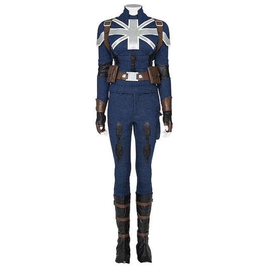 What If Captain Carter Were the First Avenger Captain Carter Peggy Carter Cosplay Costume Suit for Halloween