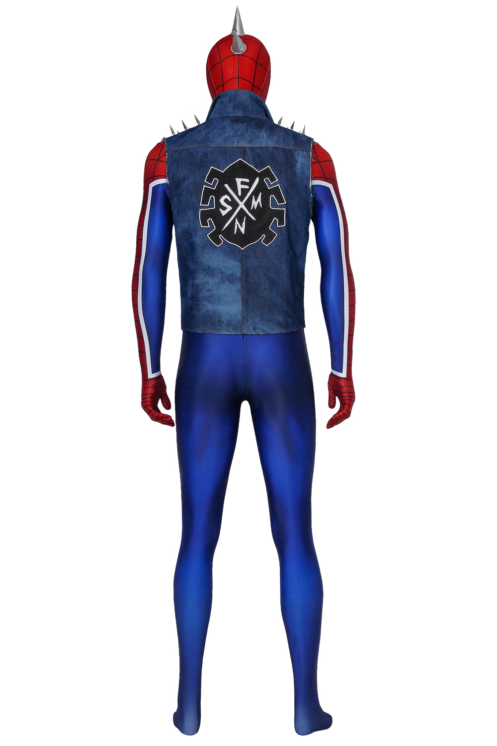 Spider-Man PS4 Spider-Punk Jumpsuit Cosplay Costume for Halloween