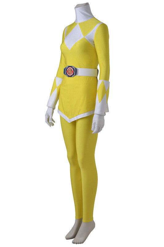 Mighty Morphin Power Rangers Yellow Ranger Trini Kwan Cosplay Costume Suit for Halloween