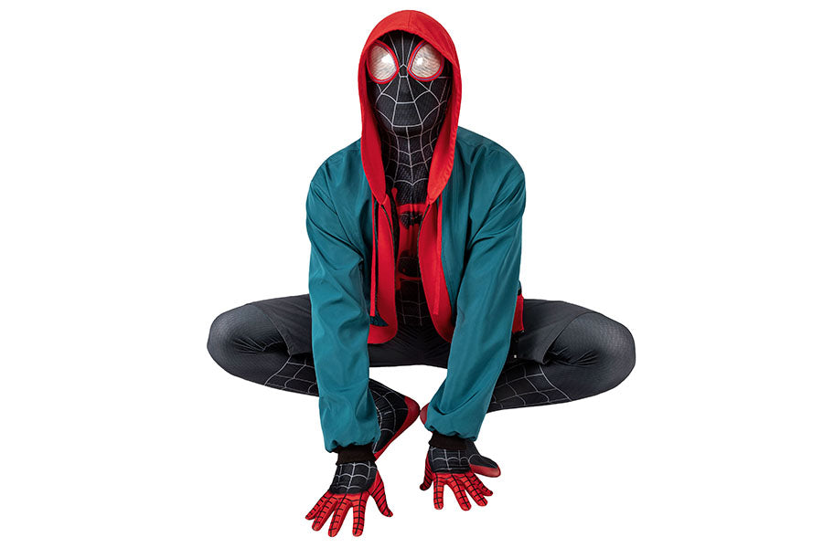 Spider-Man: Into the Spider-Verse Miles Morales Jumpsuit Cosplay Costume for Halloween