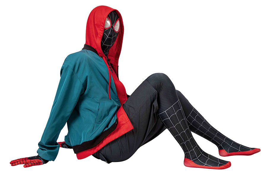 Spider-Man: Into the Spider-Verse Miles Morales Jumpsuit Cosplay Costume for Halloween