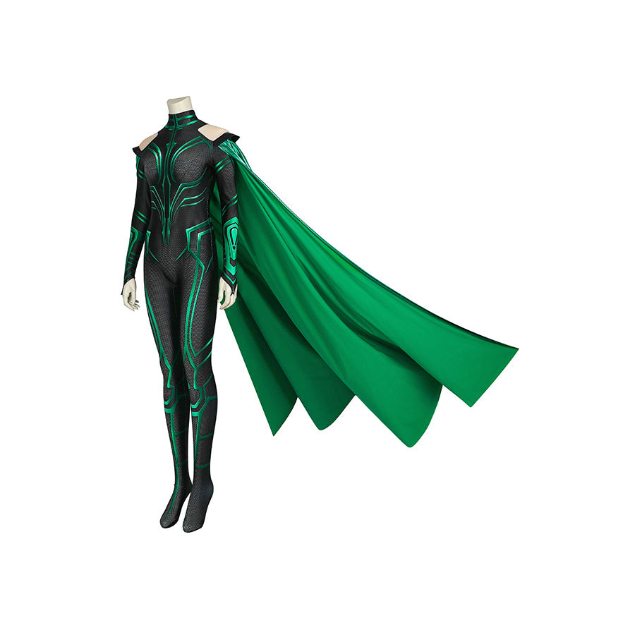 Thor: Ragnarok Goddess of Death Hela Jumpsuit Cosplay Costume for Halloween