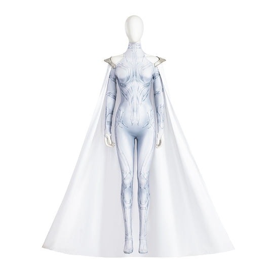 What If Season 2 Goddess of Peace Hela White Jumpsuit Cosplay Costume for Halloween