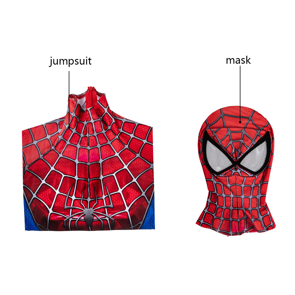 Spider-Man 2 Peter Parker Tobey Maguire Jumpsuit Cosplay Costume for Halloween