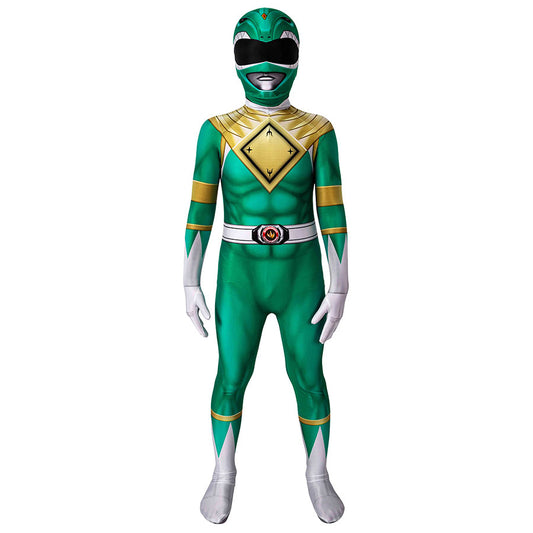 Mighty Morphin Power Rangers Yamato Tribe Knight Burai Dragon Ranger Green Ranger Cosplay Costume for Halloween