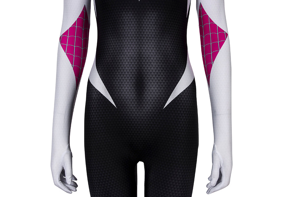 Spider-Man: Into the Spider-Verse Gwen Stacy Jumpsuit Cosplay Costume for Halloween