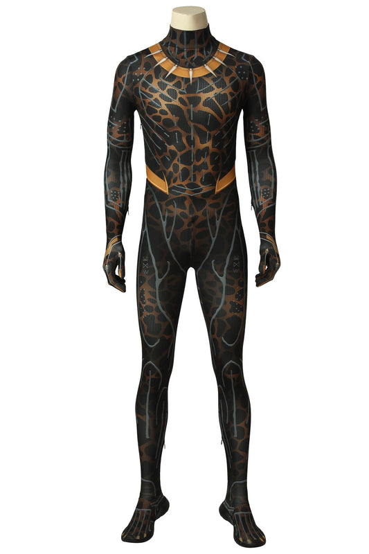 Black Panther Erik Stevens Jumpsuit Cosplay Costume for Halloween