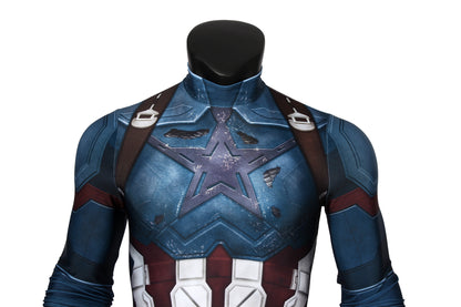 Avengers: Infinity War Captain America Steven Rogers Jumpsuit Cosplay Costume for Halloween