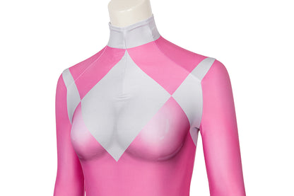 Mighty Morphin Power Rangers Pink Ranger Jumpsuit Cosplay Costume for Halloween