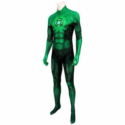 Green Lantern Hal Jordan Jumpsuit Cosplay Costume for Halloween