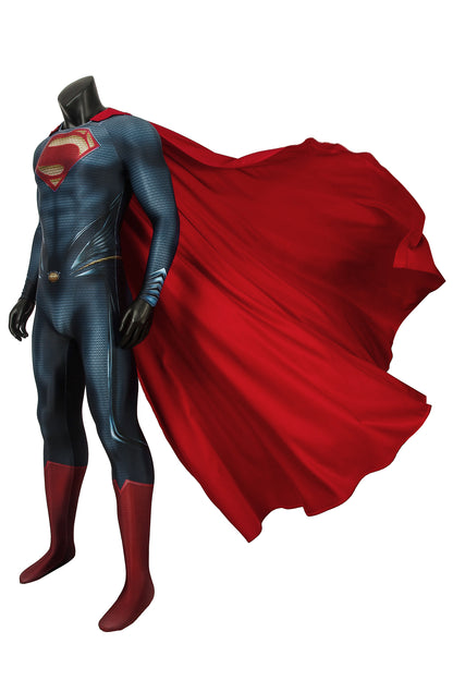 Man of Steel Superman Clark Kent Jumpsuit Cosplay Costume for Halloween