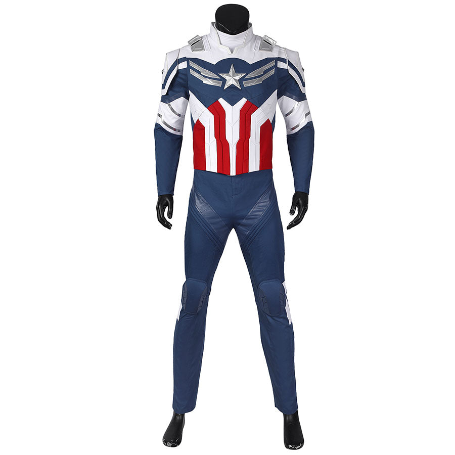 The Falcon and the Winter Soldier Captain America Sam Wilson Jumpsuit Cosplay Costume Outfit for Halloween