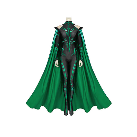 Thor: Ragnarok Goddess of Death Hela Jumpsuit Cosplay Costume for Halloween